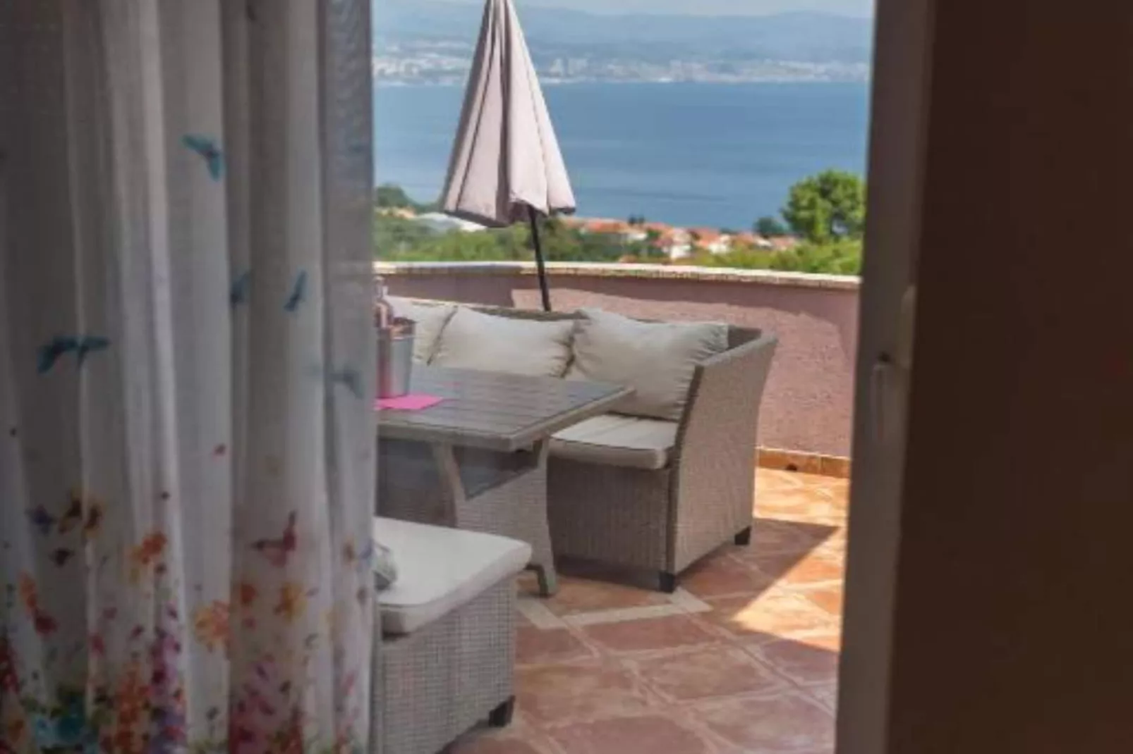 Apartments Melanie - Oprić Hills  Three bedroom apartment with balcony and sea view (A)-Terrasbalkon