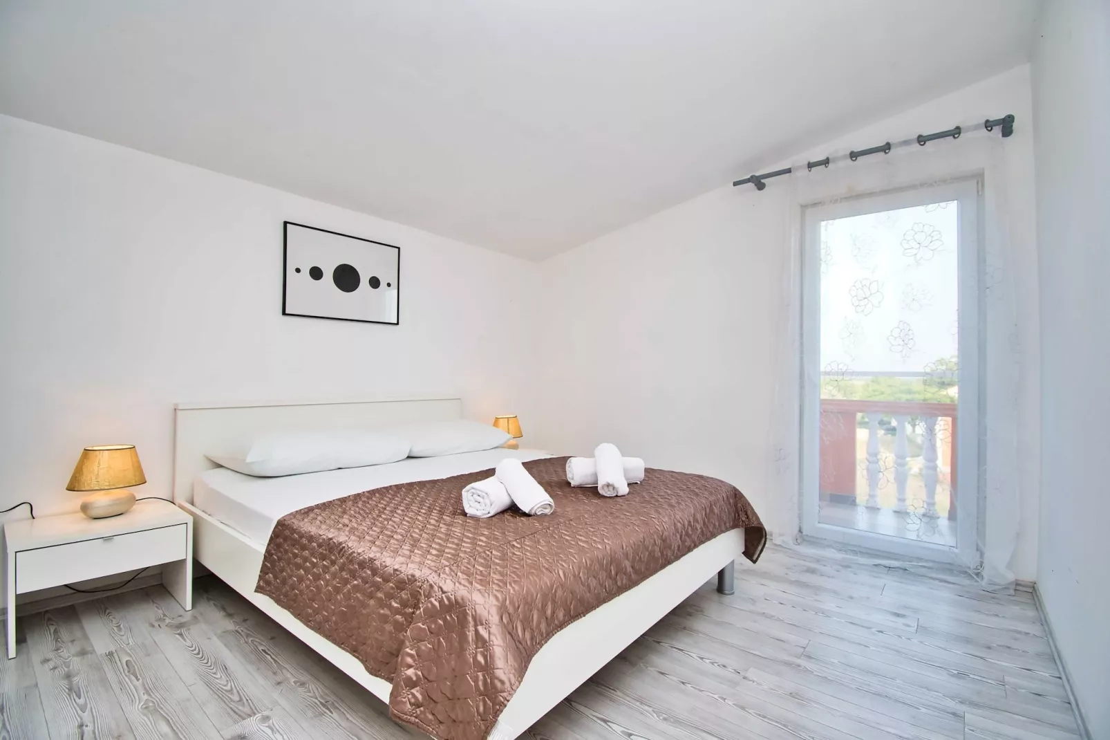 Apartment Visocane with private pool-Slaapkamer