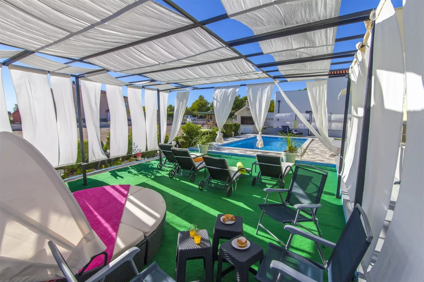 Sea view Villa Brodarica-Zwembad