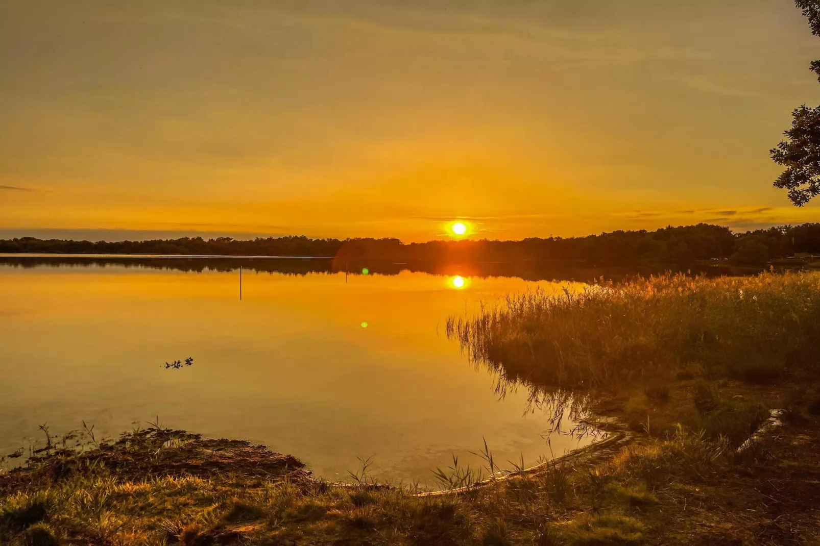 Afgelegen oase bij Kvie-meer-By Traum-Waterzicht