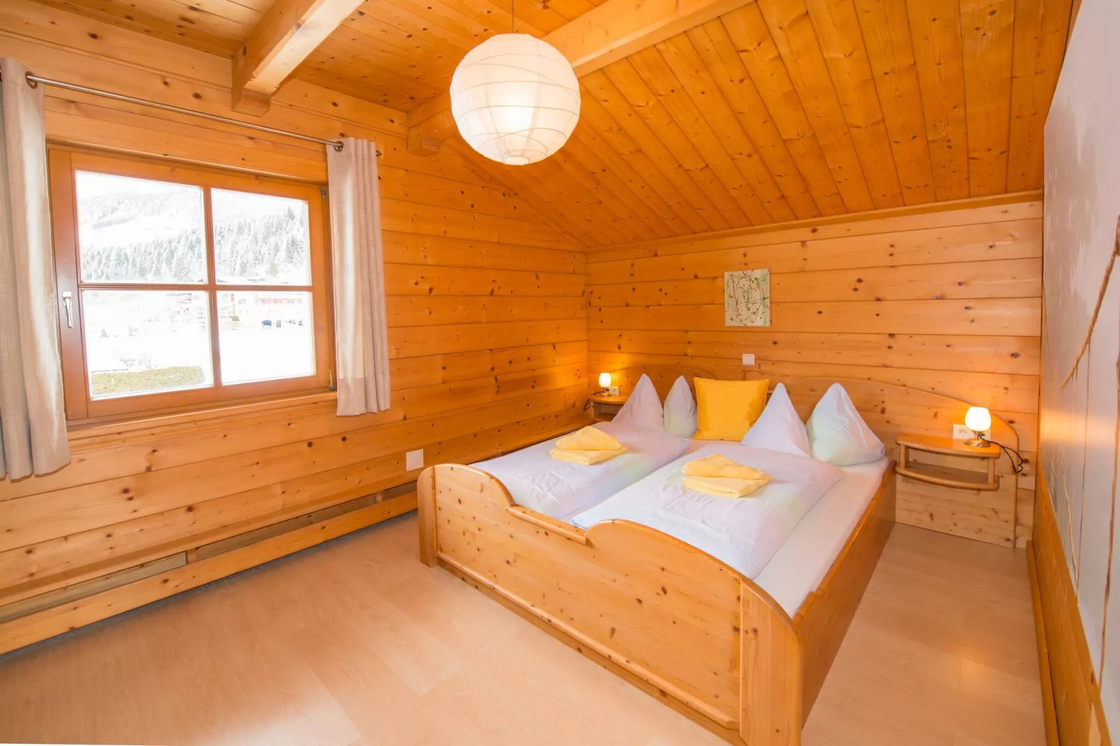 Appartment Holzblockhaus-Slaapkamer