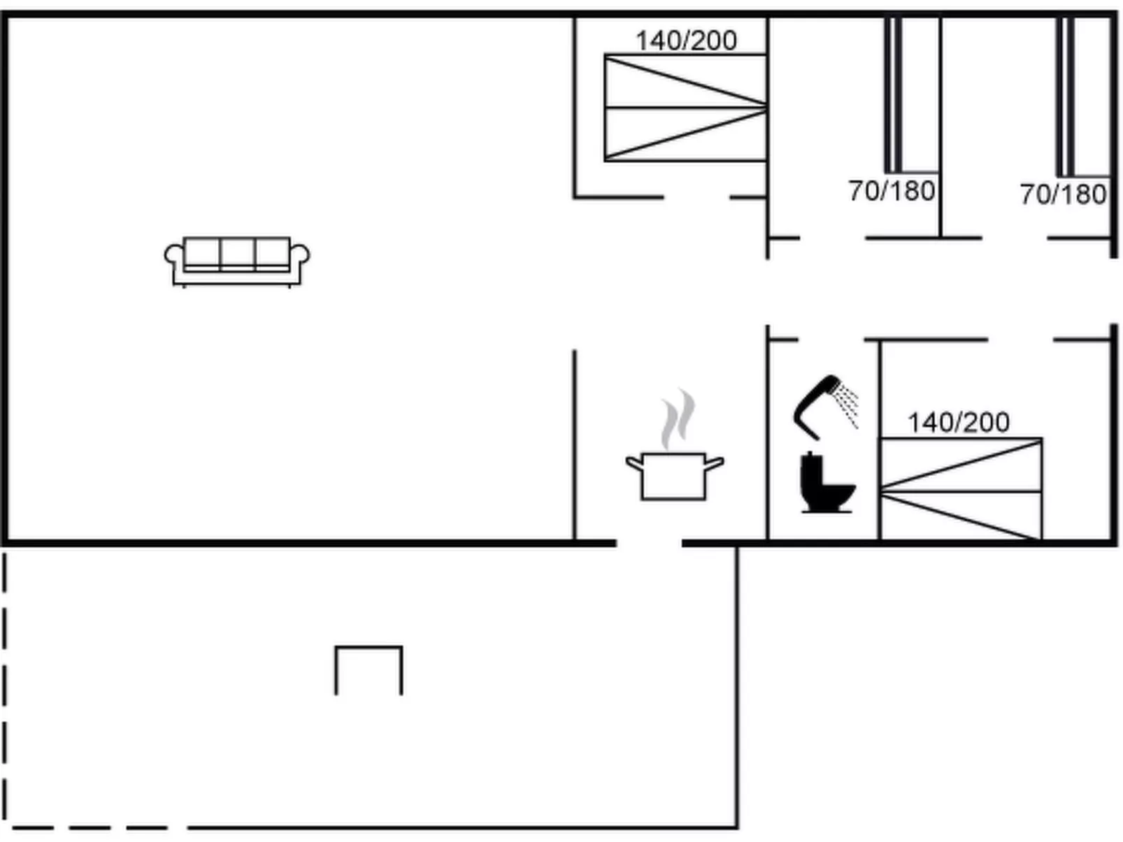 "Tarja" - 150m from the sea-Binnen
