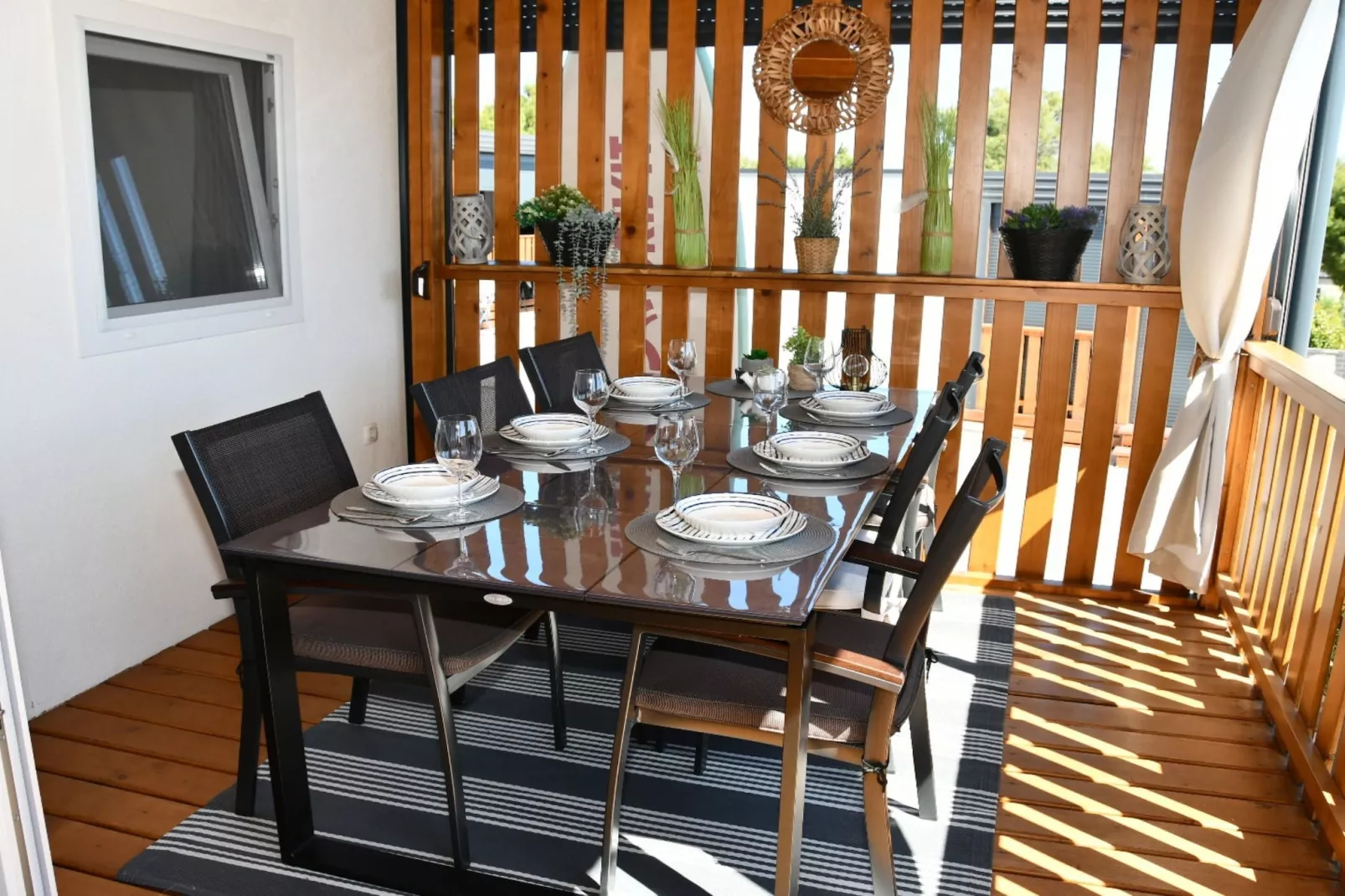 Mobile Home With Terrace And Sea View (Azzuro)-Buitenlucht