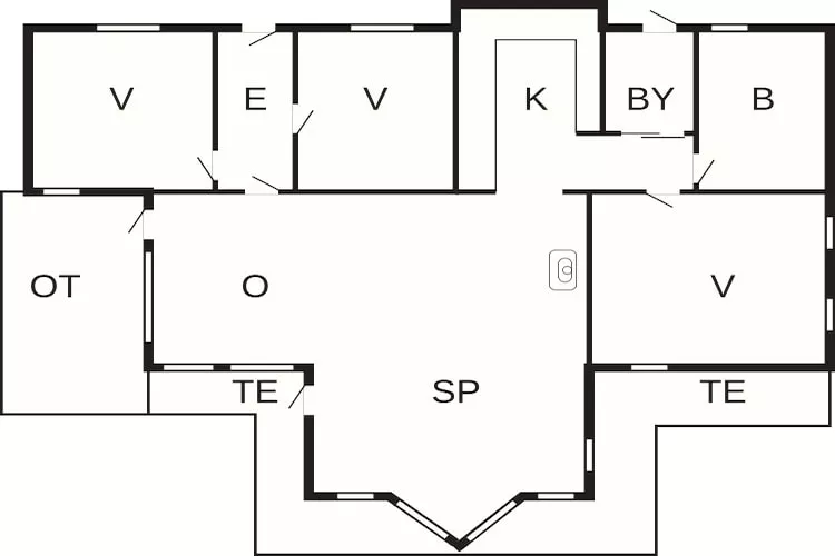 8 persoons vakantie huis in Væggerløse-Plattegrond