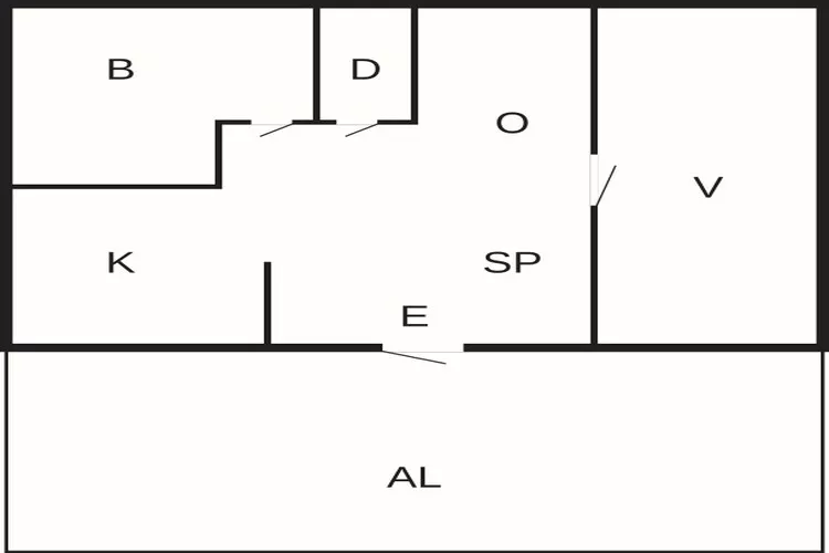 Gezellig huisje bij het strand in Ahus-Plattegrond