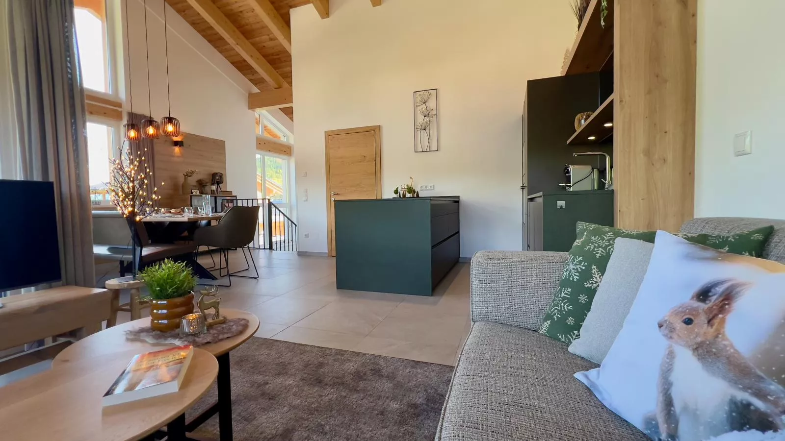 Almchalet Alpenglück-Woonkamer