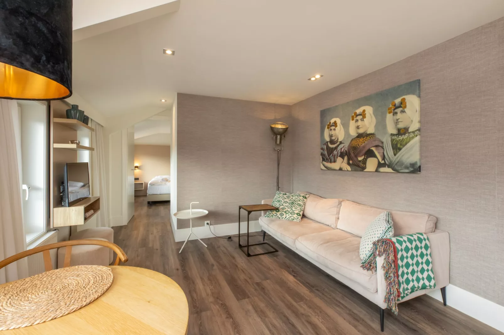 Overnachten in Zoutelande  Comfortabel Appartement Langstraat 5A-Woonkamer