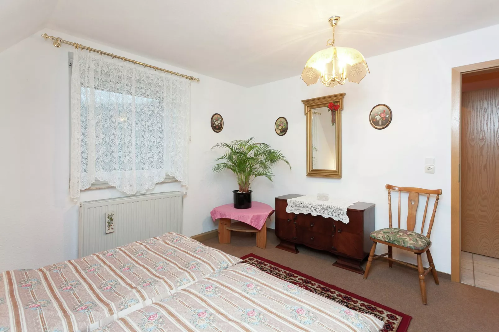 Ferienwohnung mit Kamin Am Waldrand-Slaapkamer