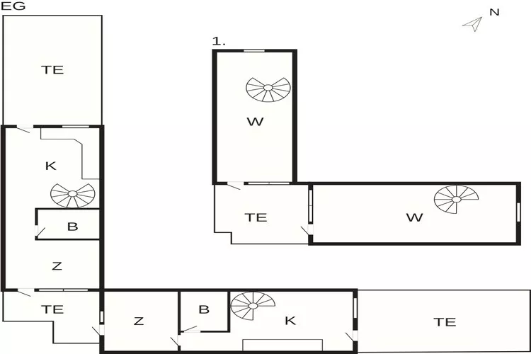 5 sterren vakantie huis in Dannemare-Plattegrond