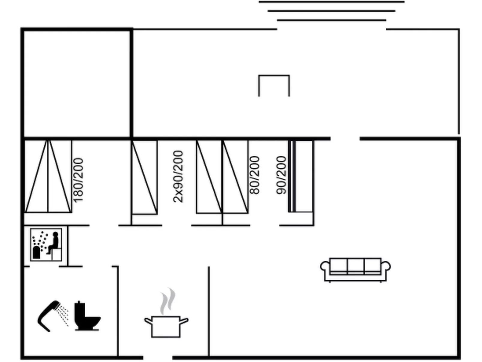 "Svanhild" - 1.2km from the sea-Binnen