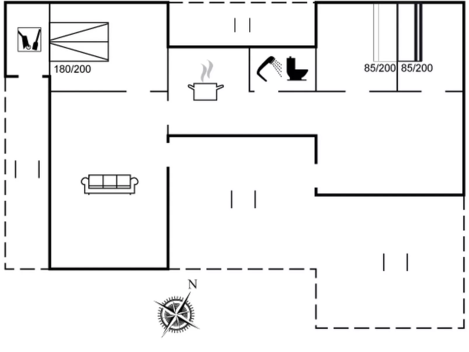 "Nore" - 350m from the sea-Binnen