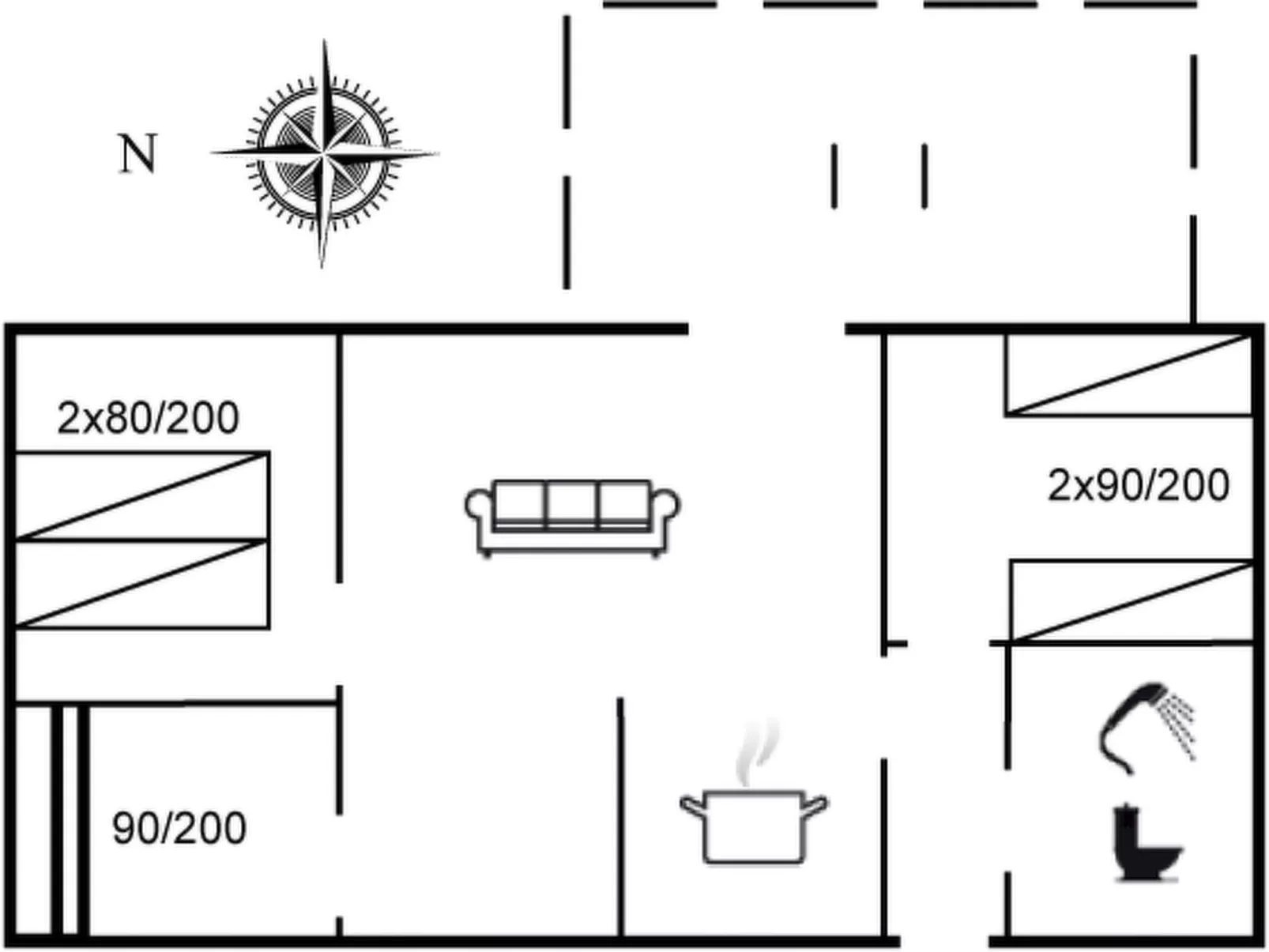 "Tom" - 125m from the sea-Binnen
