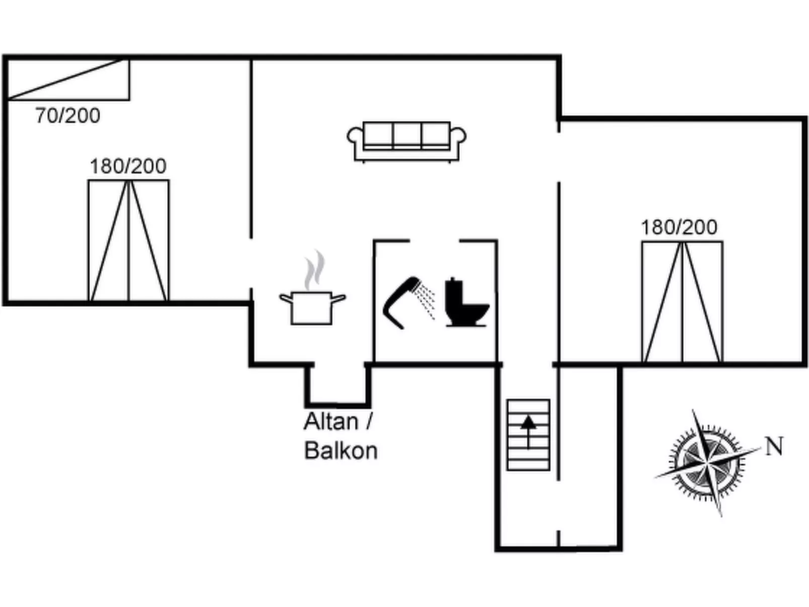 "Evangelina" - 350m from the sea-Binnen