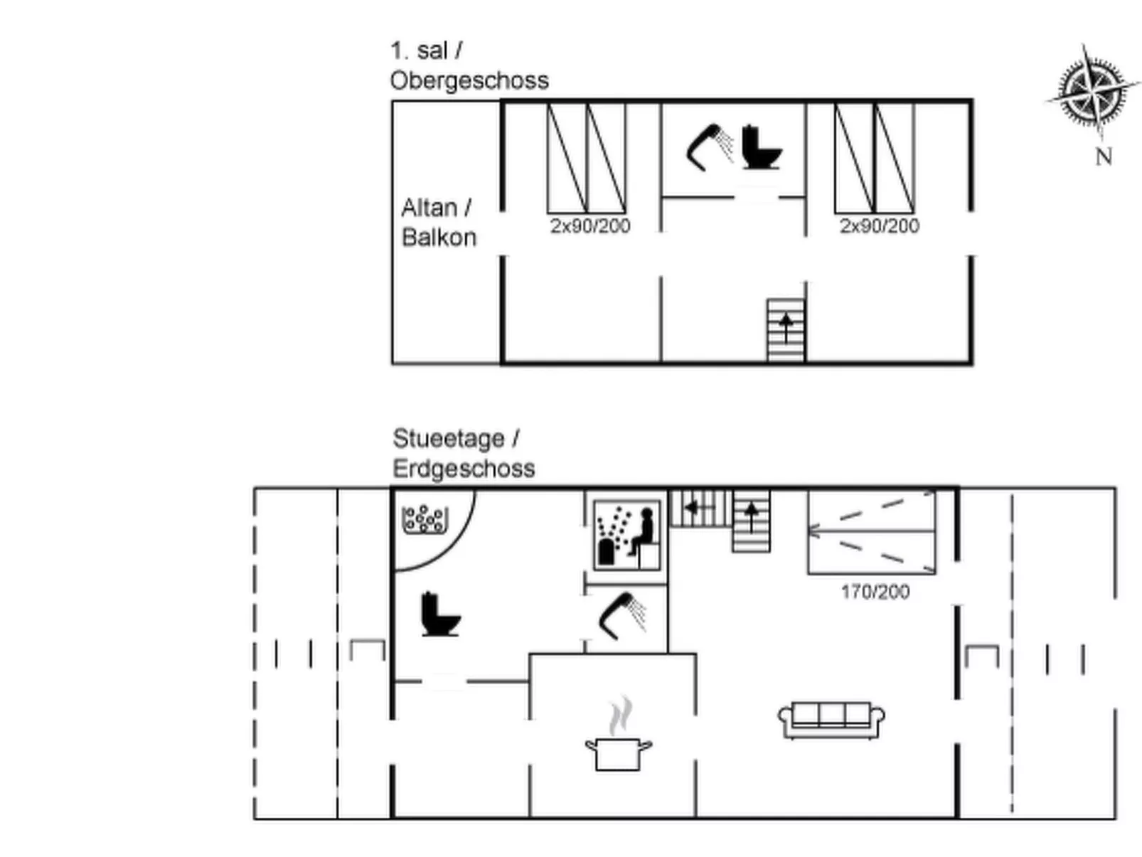 "Sote" - 1.2km from the sea-Binnen