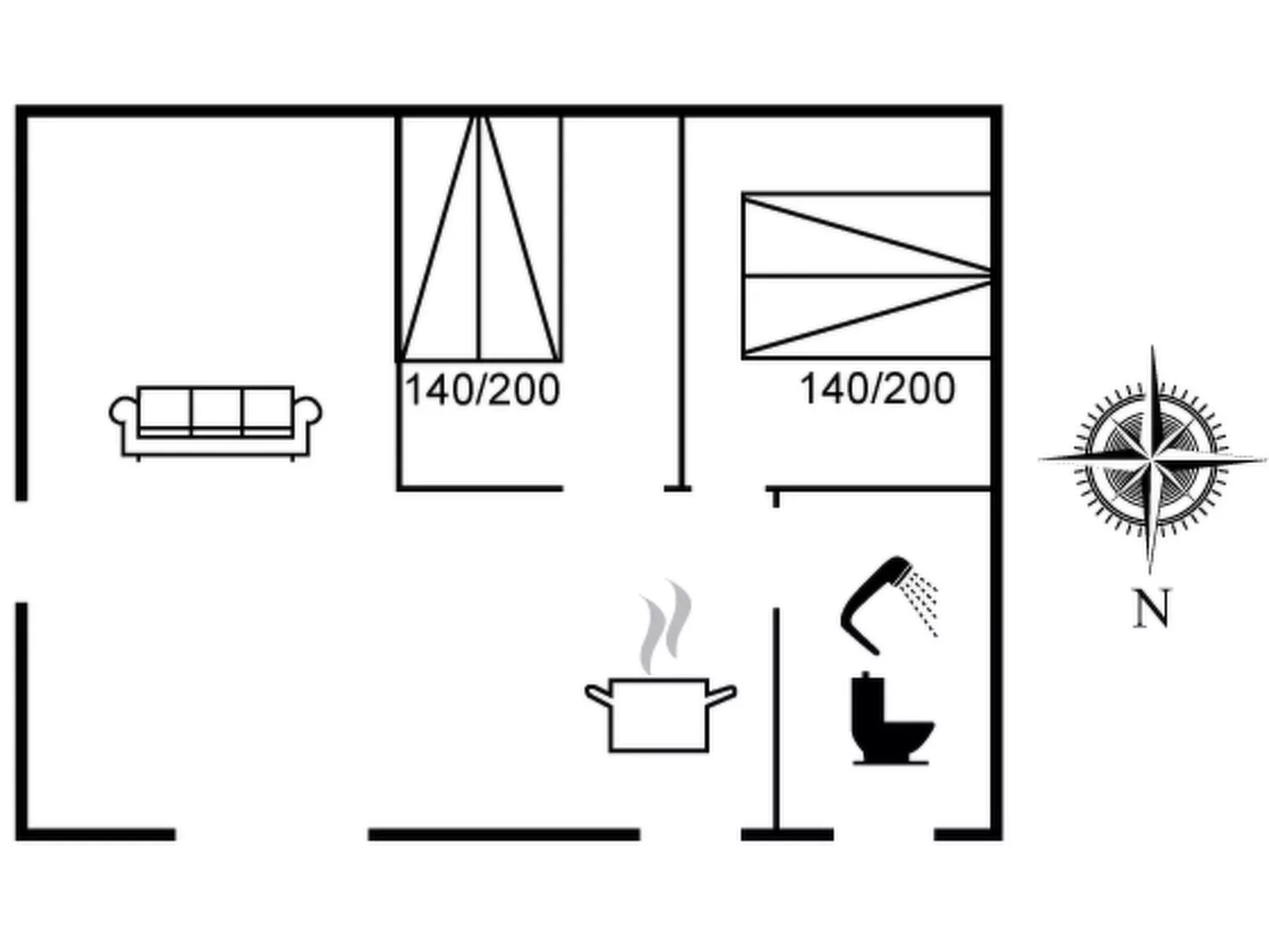 "Normand" - 50m from the sea-Binnen