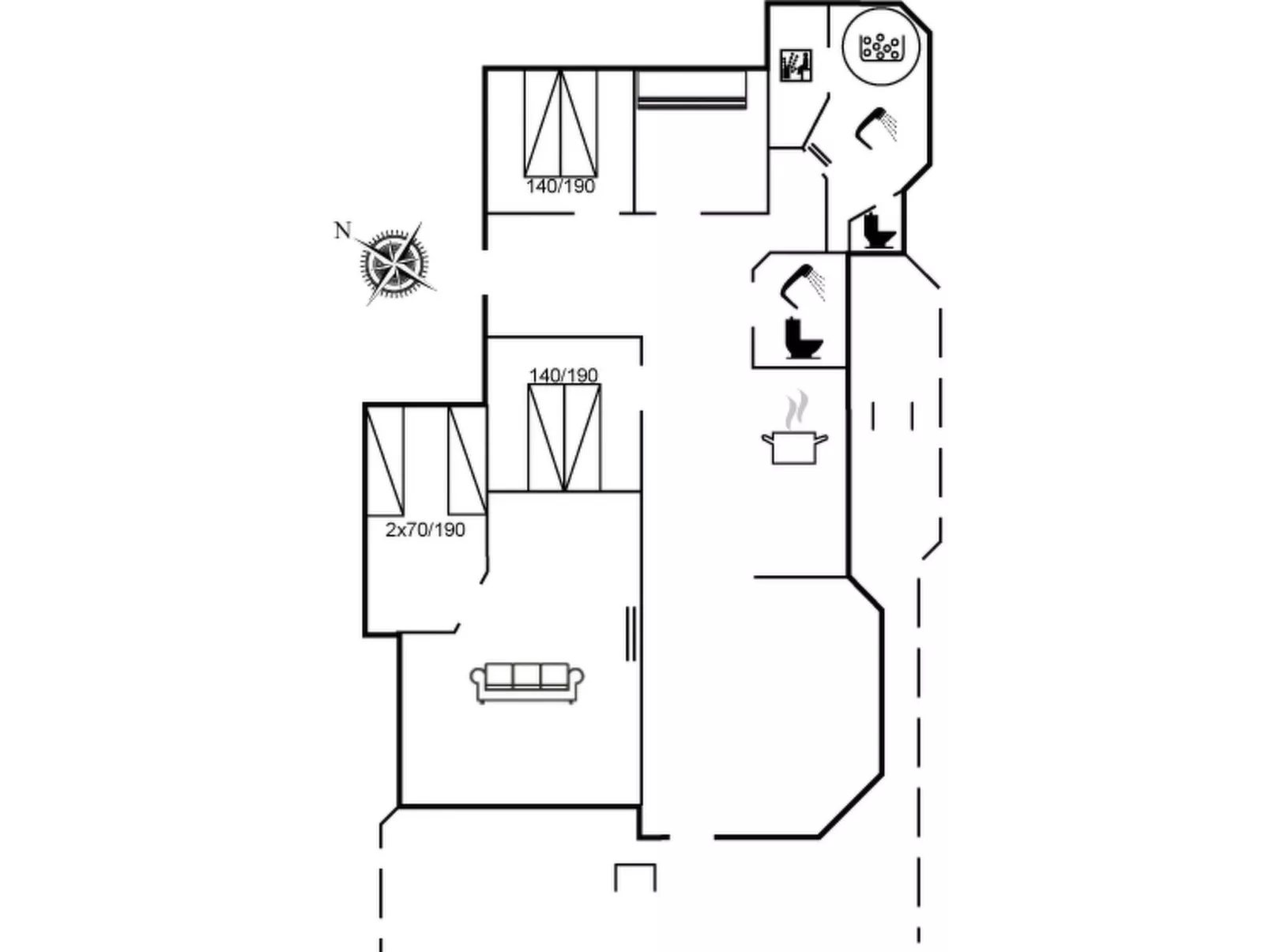 "Unto" - 100m from the sea-Binnen