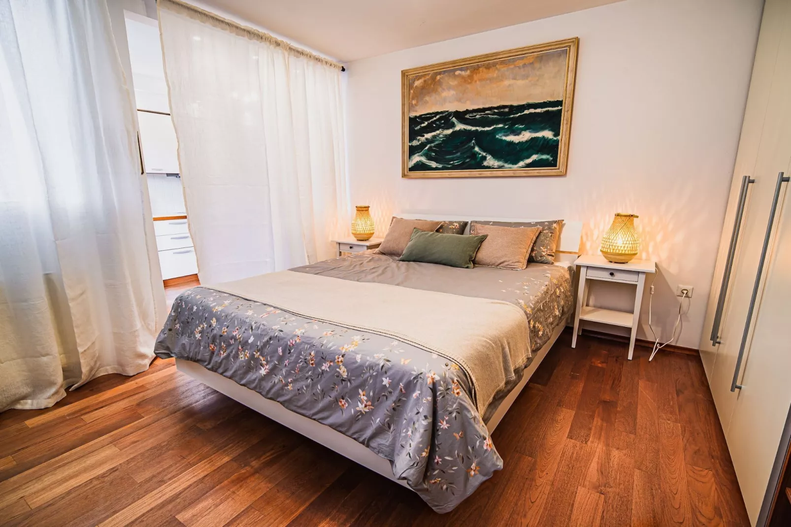 Elegant and Scenic Peaceful Apartments Portoroz - Studio Apartment with Terrace-Slaapkamer