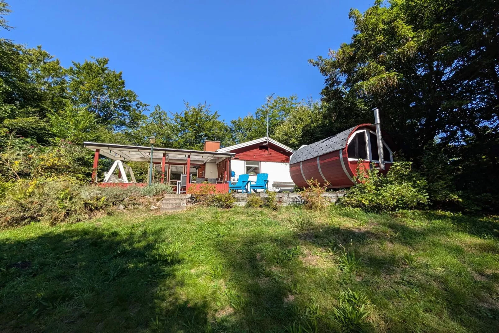 Charmante cottage aan het meer met sauna-Buitenlucht