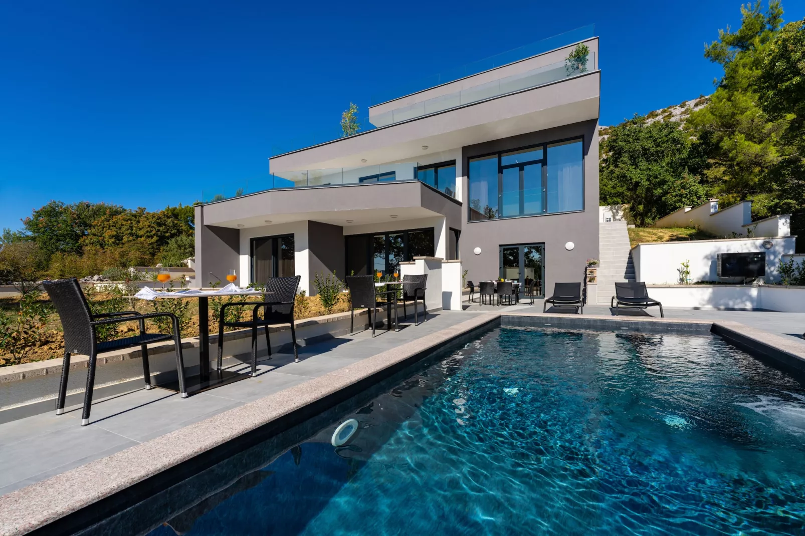 Sea view Villa Senti-Zwembad