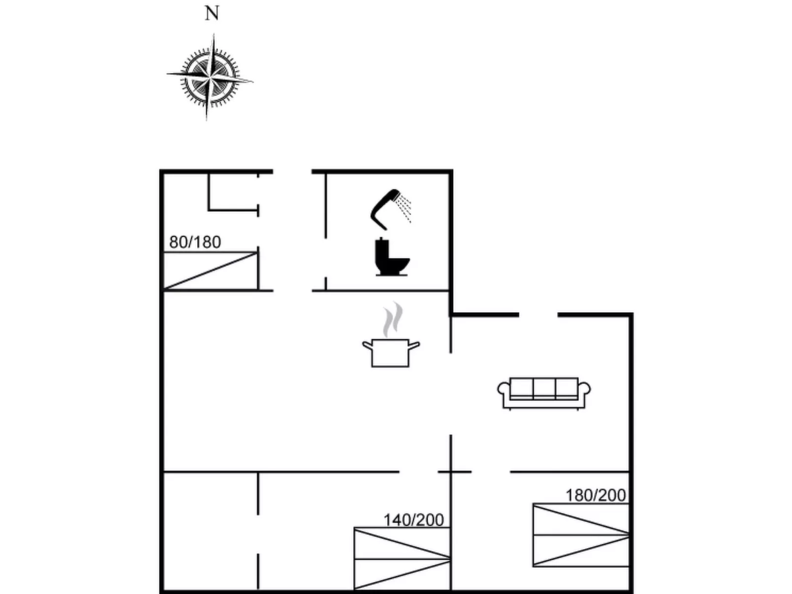 "Arnke" - 125m from the sea-Binnen