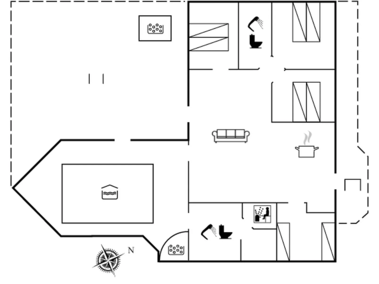 "Toa" - 600m from the sea-Binnen