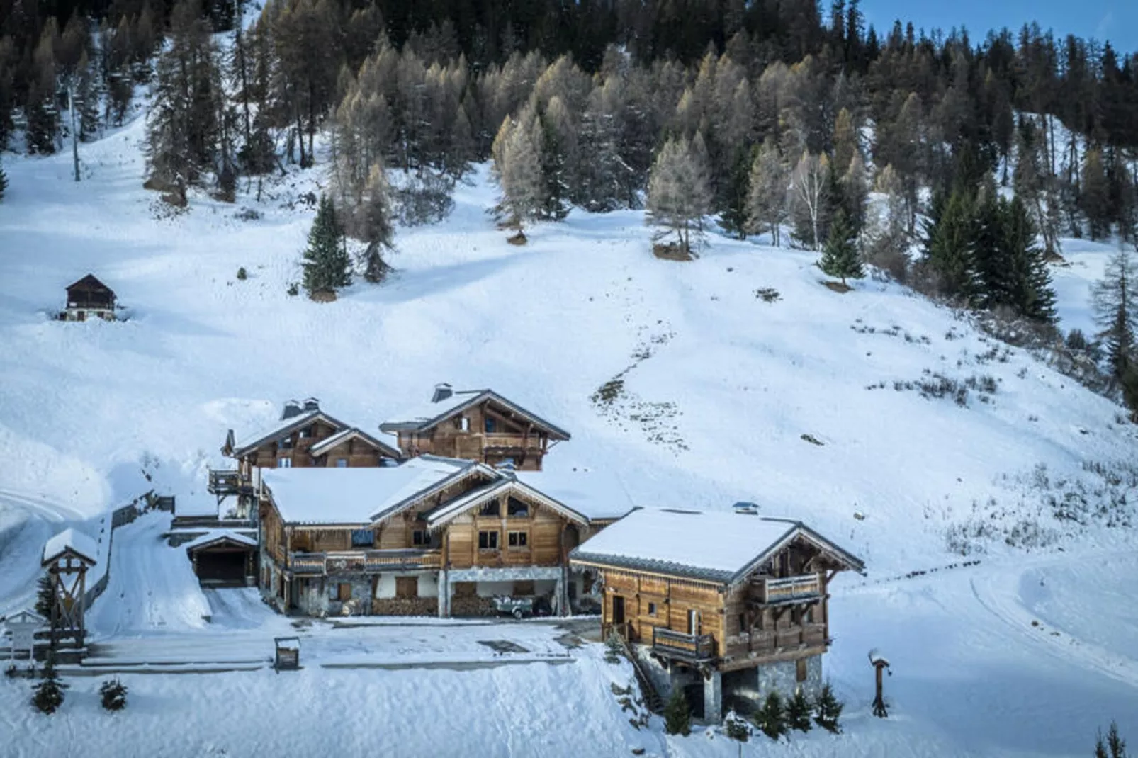 Les Chalets Du Cocoon-Gebied winter 1km