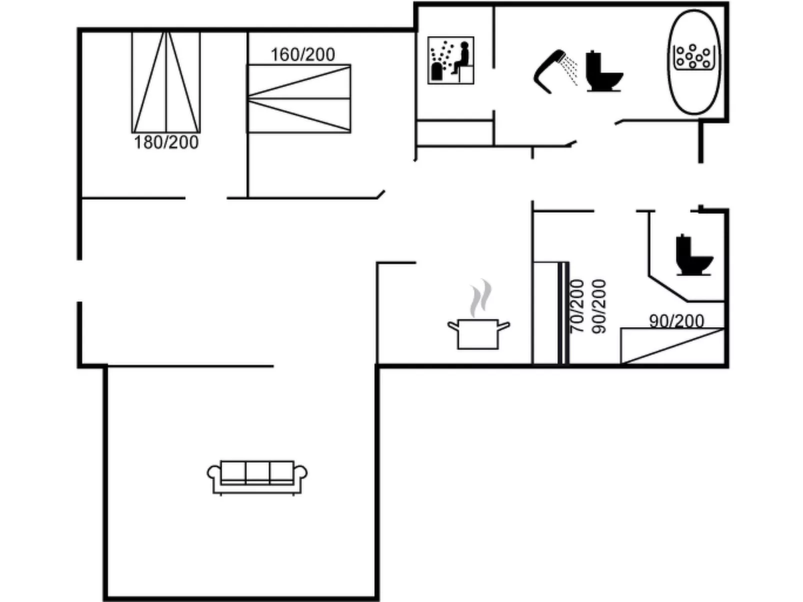 "Øde" - 350m from the sea-Binnen