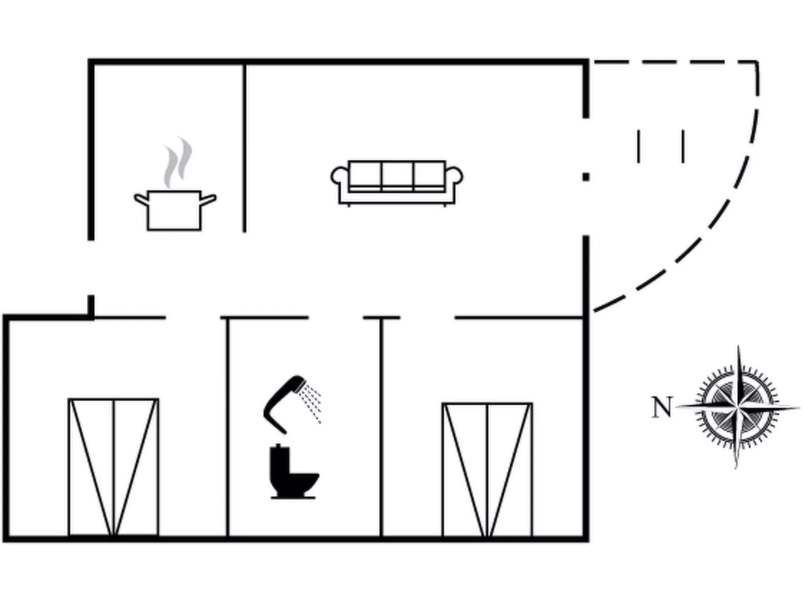 "Amaryllis" - 100m from the sea-Binnen