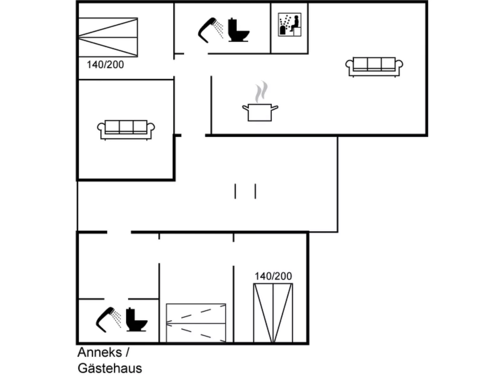 "Gitten" - 600m from the sea-Binnen
