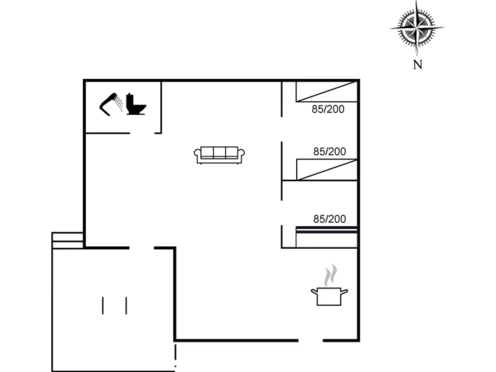 "Gertraud" - 500m from the sea-Binnen