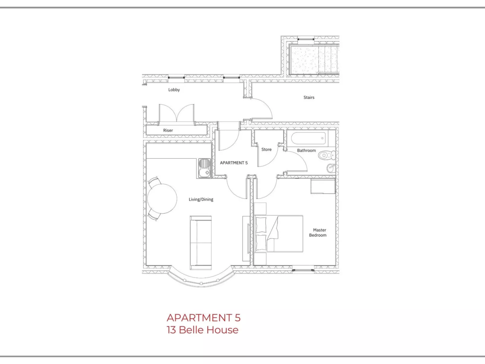 Belle House, Apt 5-Binnen