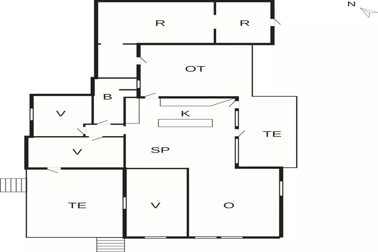 5 sterren vakantie huis in Humble-Plattegrond