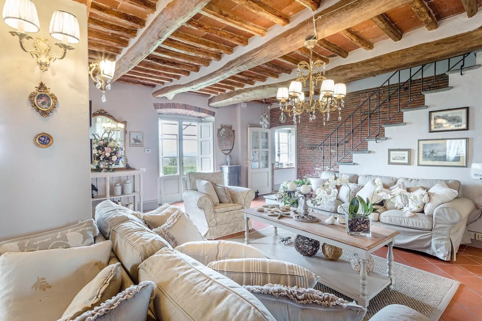 Villa Il Palagio-Woonkamer