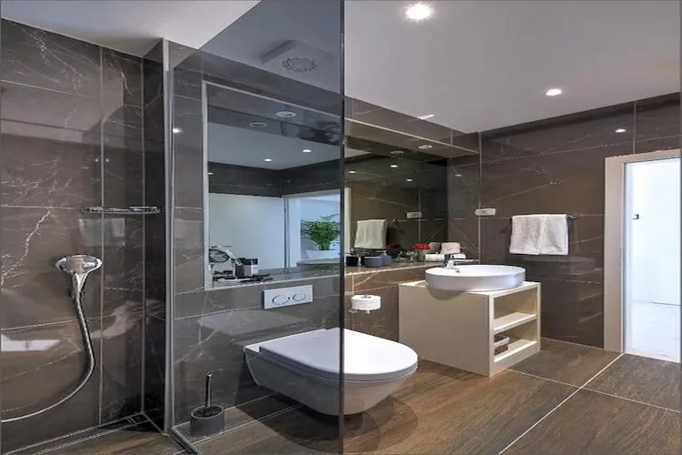 Deluxe Double Room with Double Bed and Balcony (3)-Badkamer