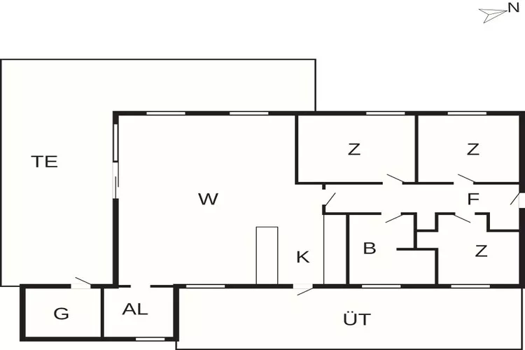 5 sterren vakantie huis in Saltum-Plattegrond