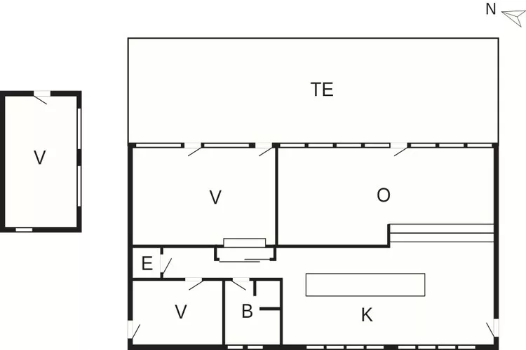 5 sterren vakantie huis in Gudhjem-Plattegrond