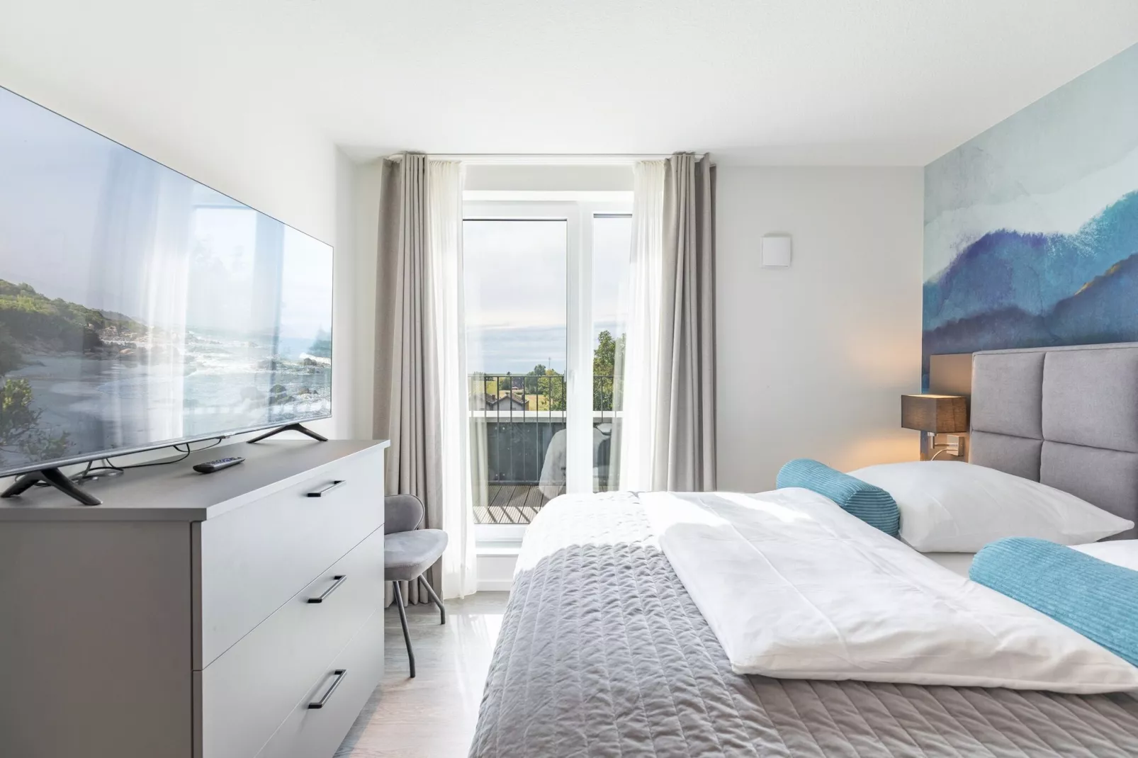 Deichblick de Luxe auf Nordstrand-Slaapkamer