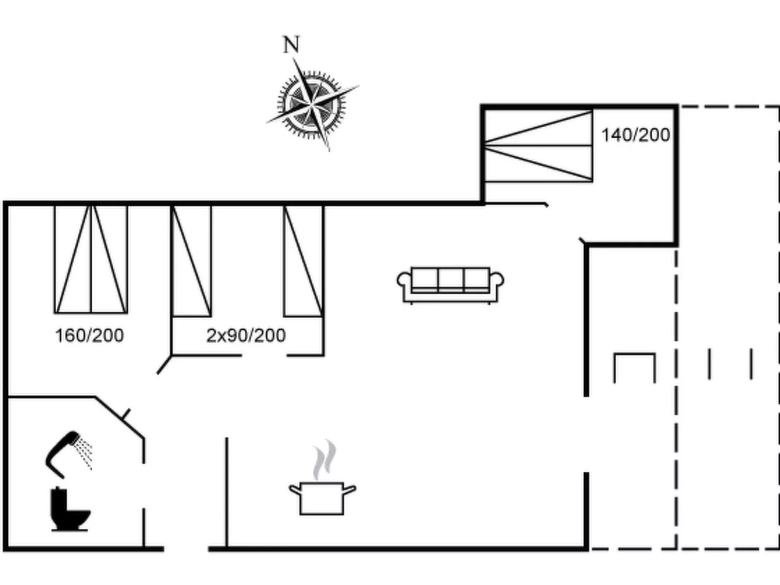 "Sighfrith" - 150m from the sea-Binnen