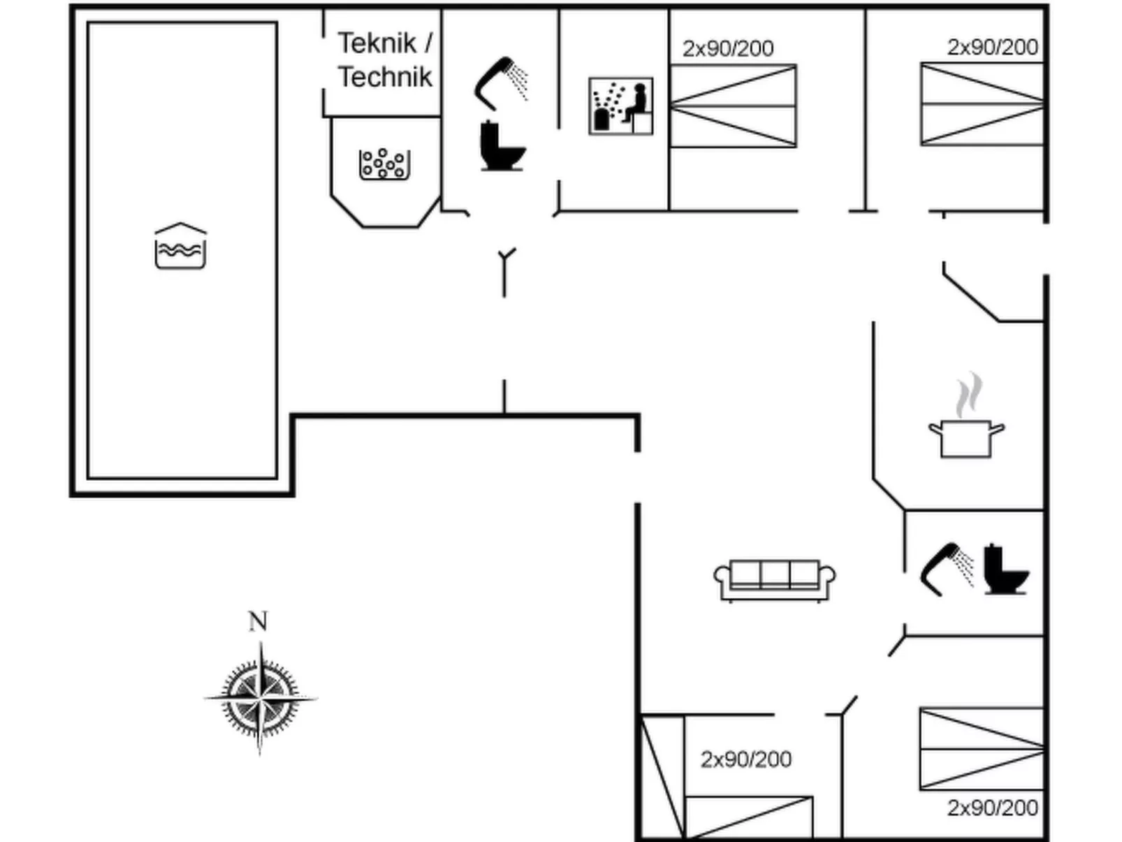 "Viana" - 100m from the sea-Binnen