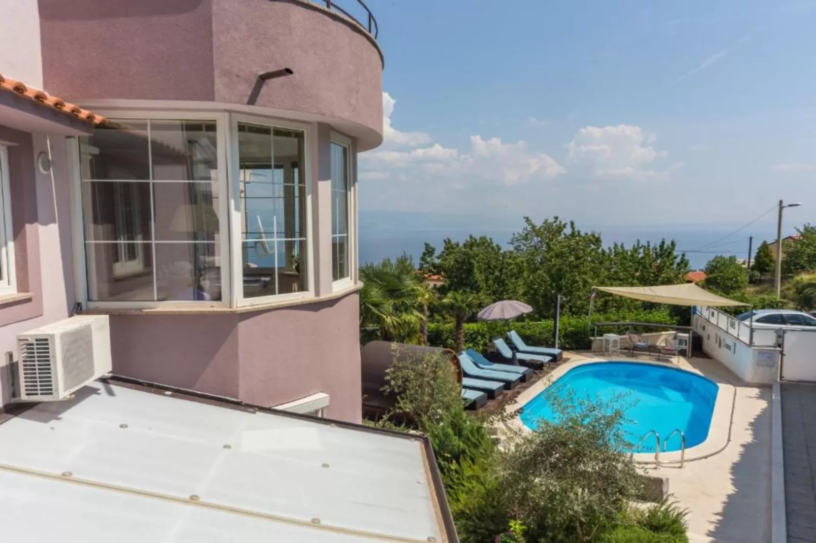 Apartments Melanie - Oprić Hills  Three bedroom apartment with balcony and sea view (A)-Zwembad