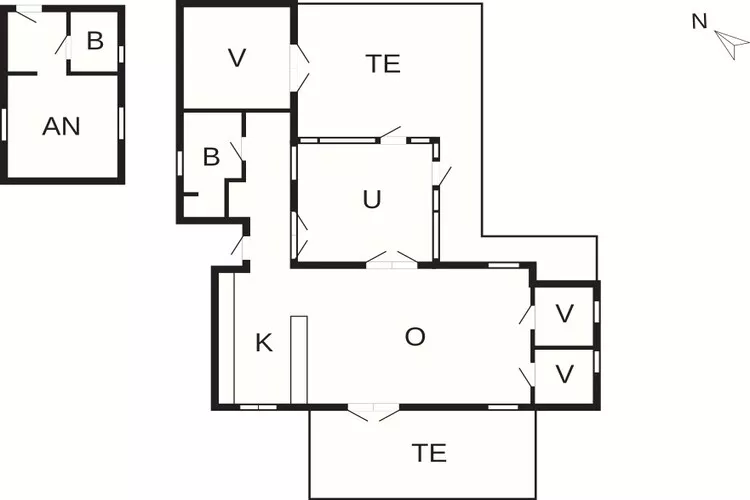 5 sterren vakantie huis in Græsted-Plattegrond
