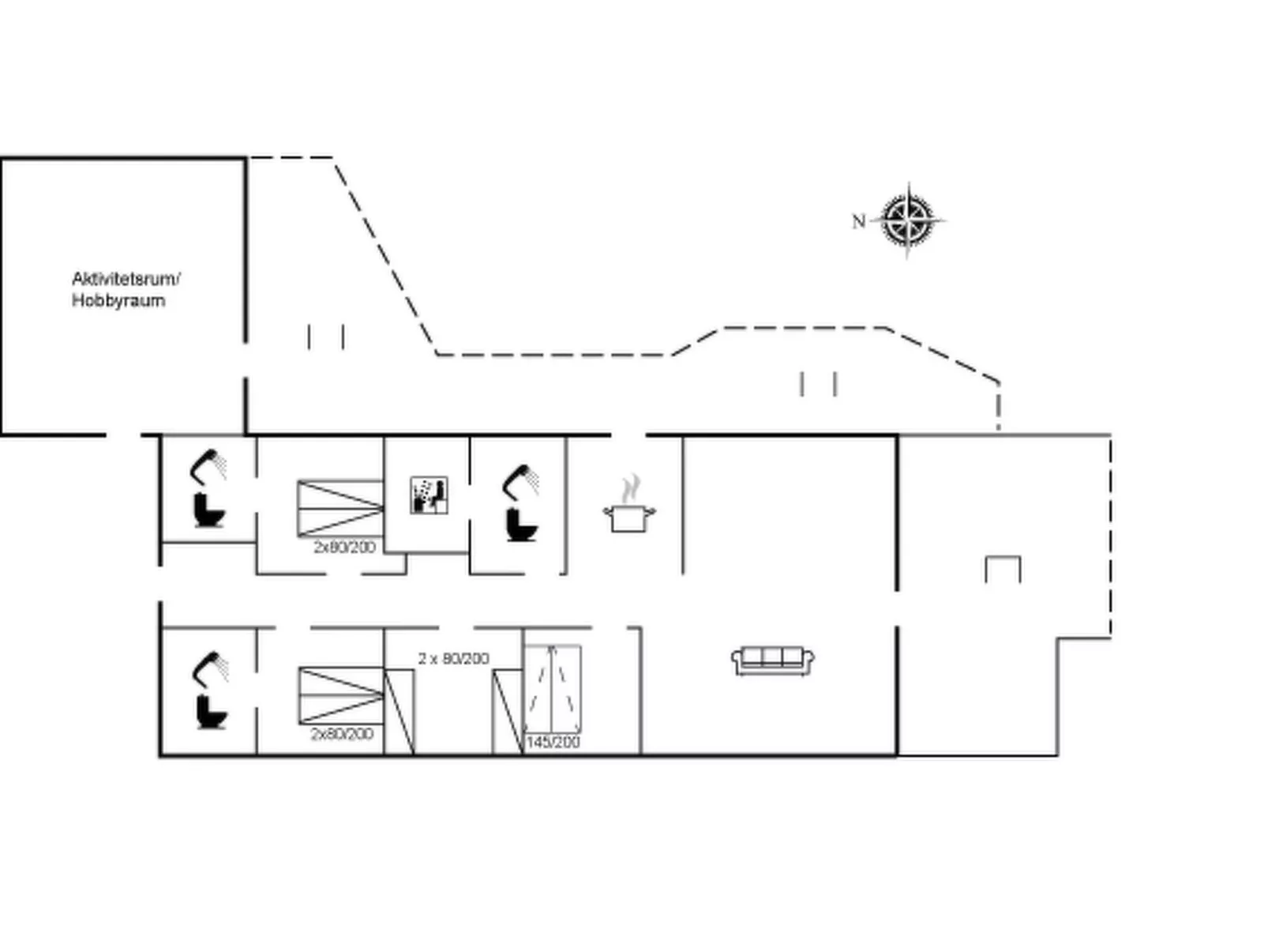 "Birger" - 300m from the sea-Binnen