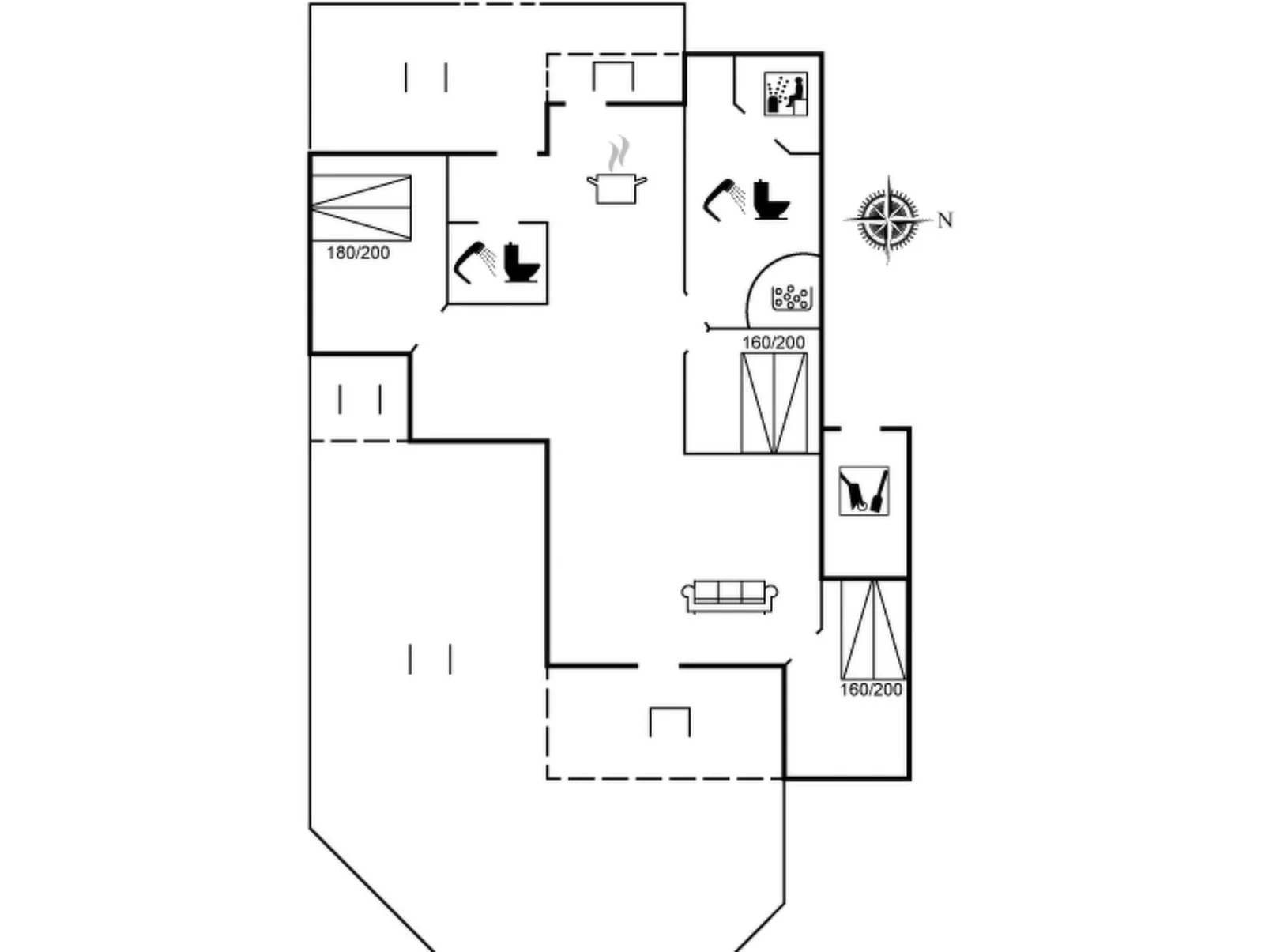 "Fridtjof" - 100m from the sea-Binnen