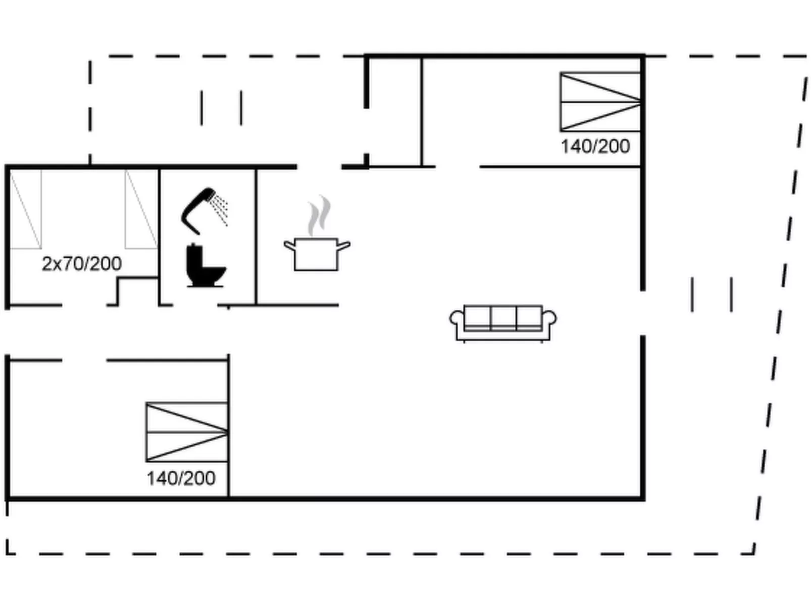 "Stygg" - 400m from the sea-Binnen
