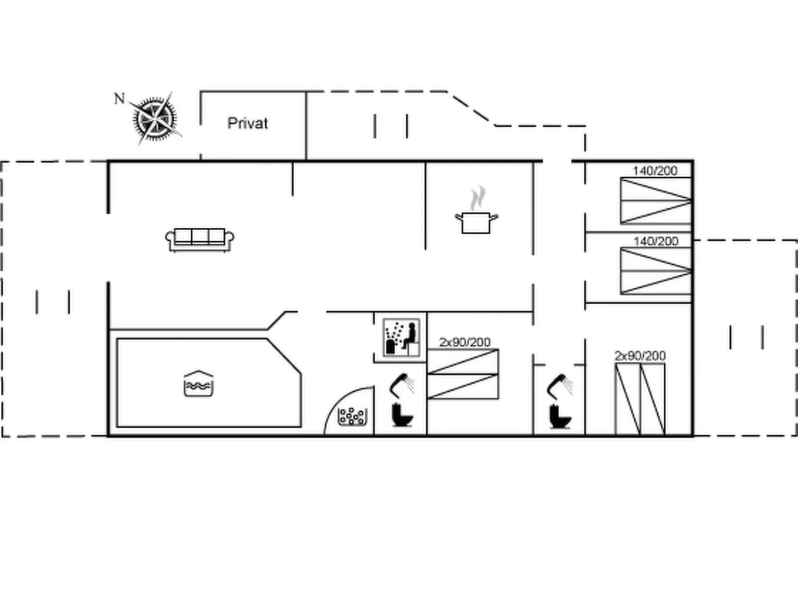 "Matthias" - 300m from the sea-Binnen