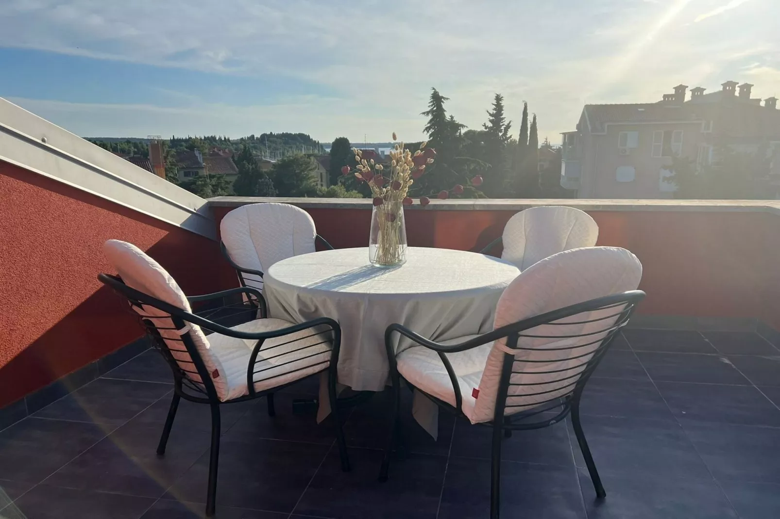 Elegant and Scenic Peaceful Apartments Portoroz - Studio Apartment with Terrace-Terras