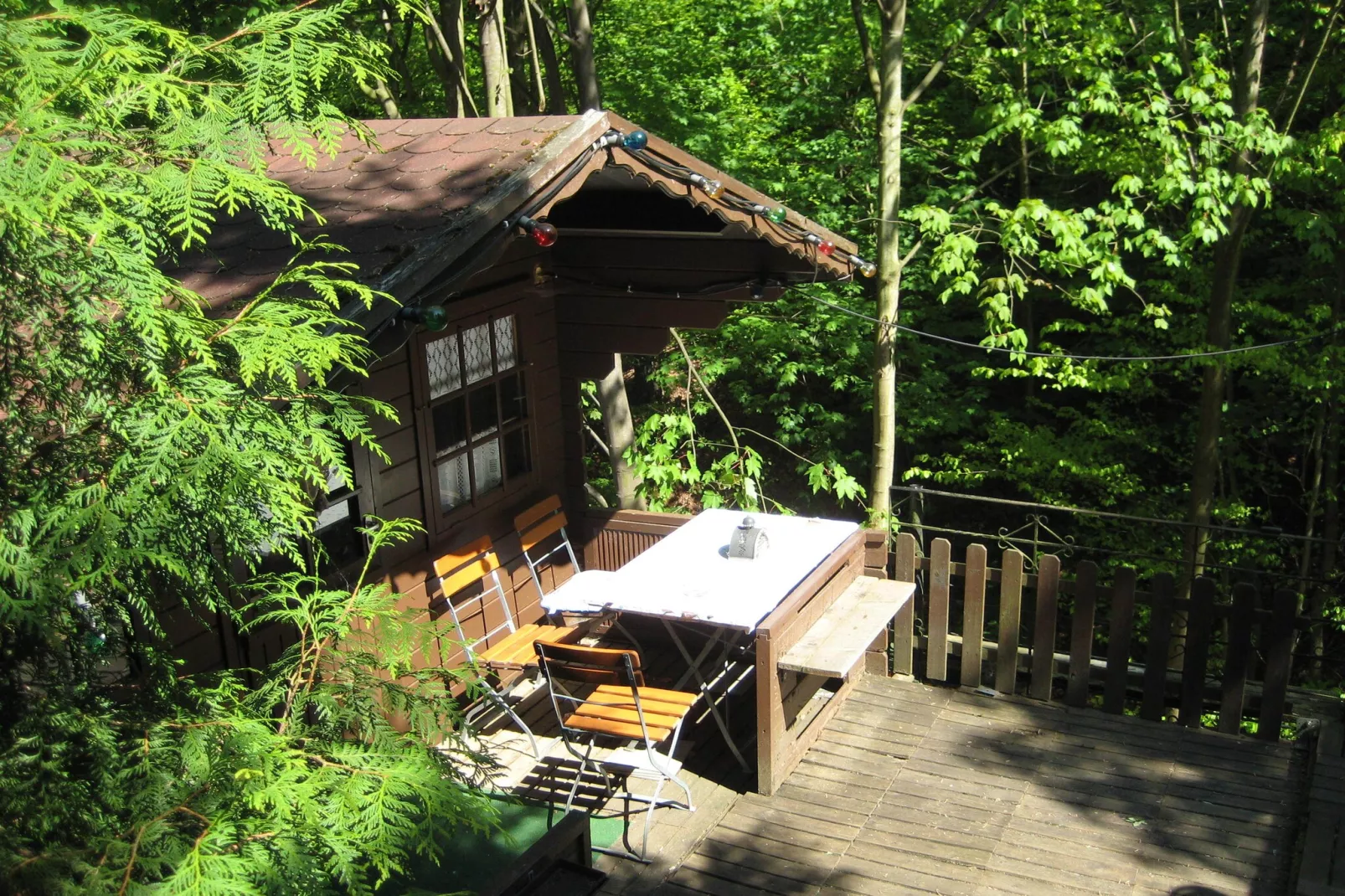 Ferienwohnung mit Kamin Am Waldrand-Buitenkant zomer