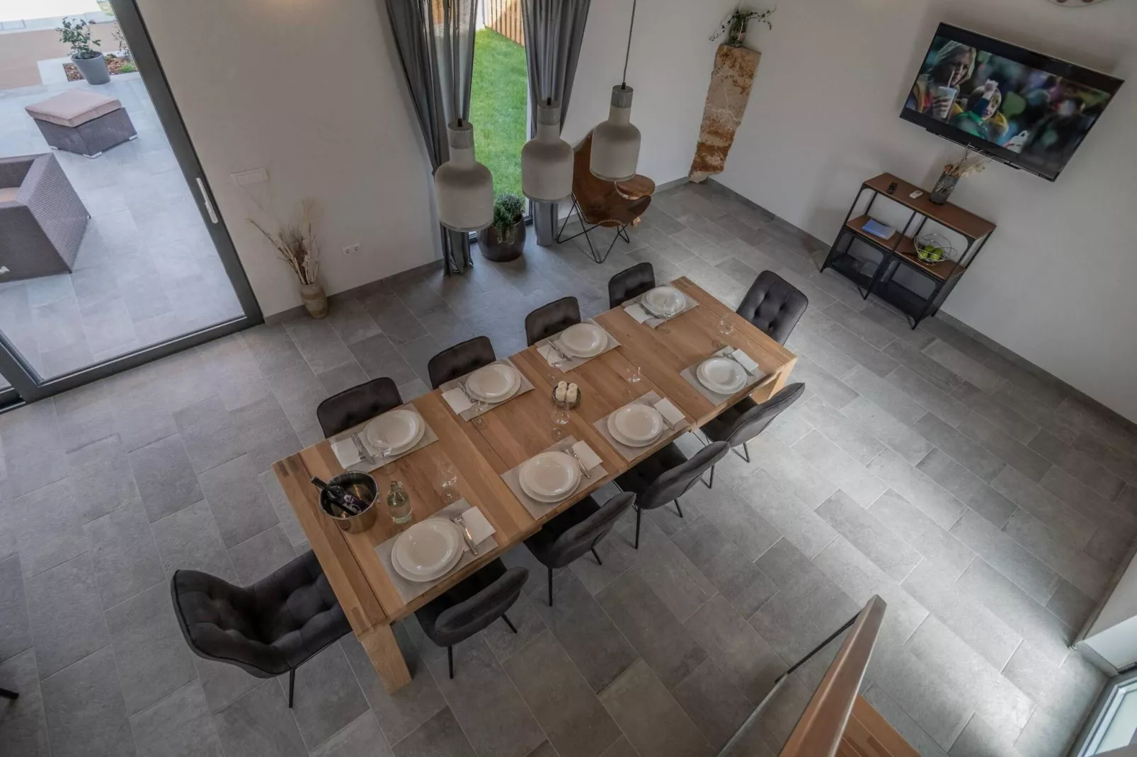 Luxury Villa Prolozac-Eetkamer