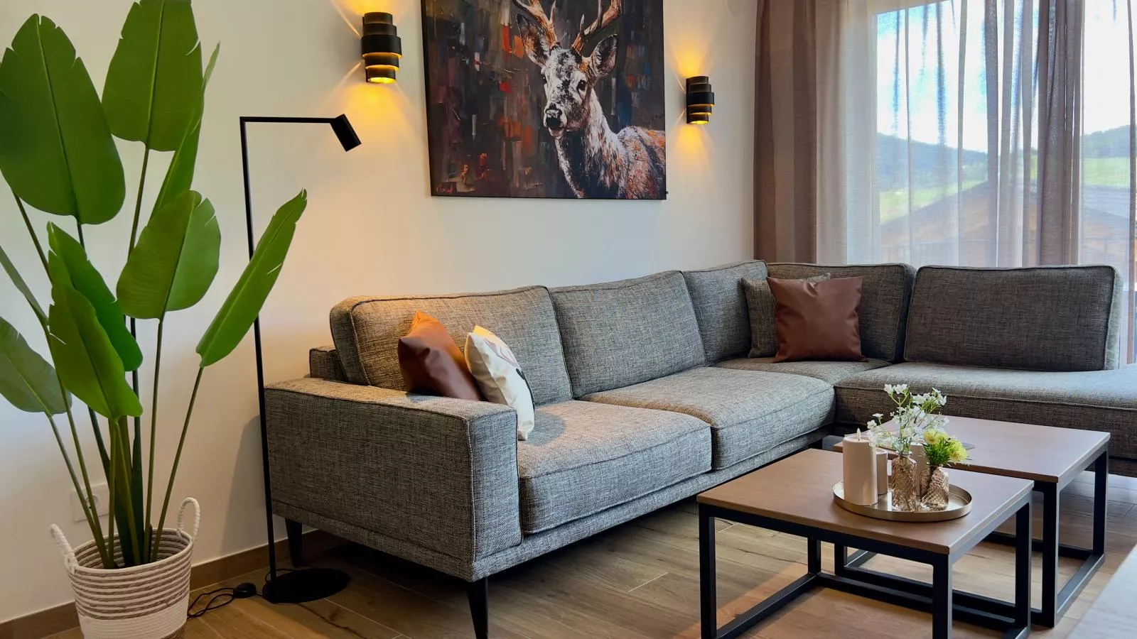 Grebenzen Lodge Starnberg 60A-Woonkamer