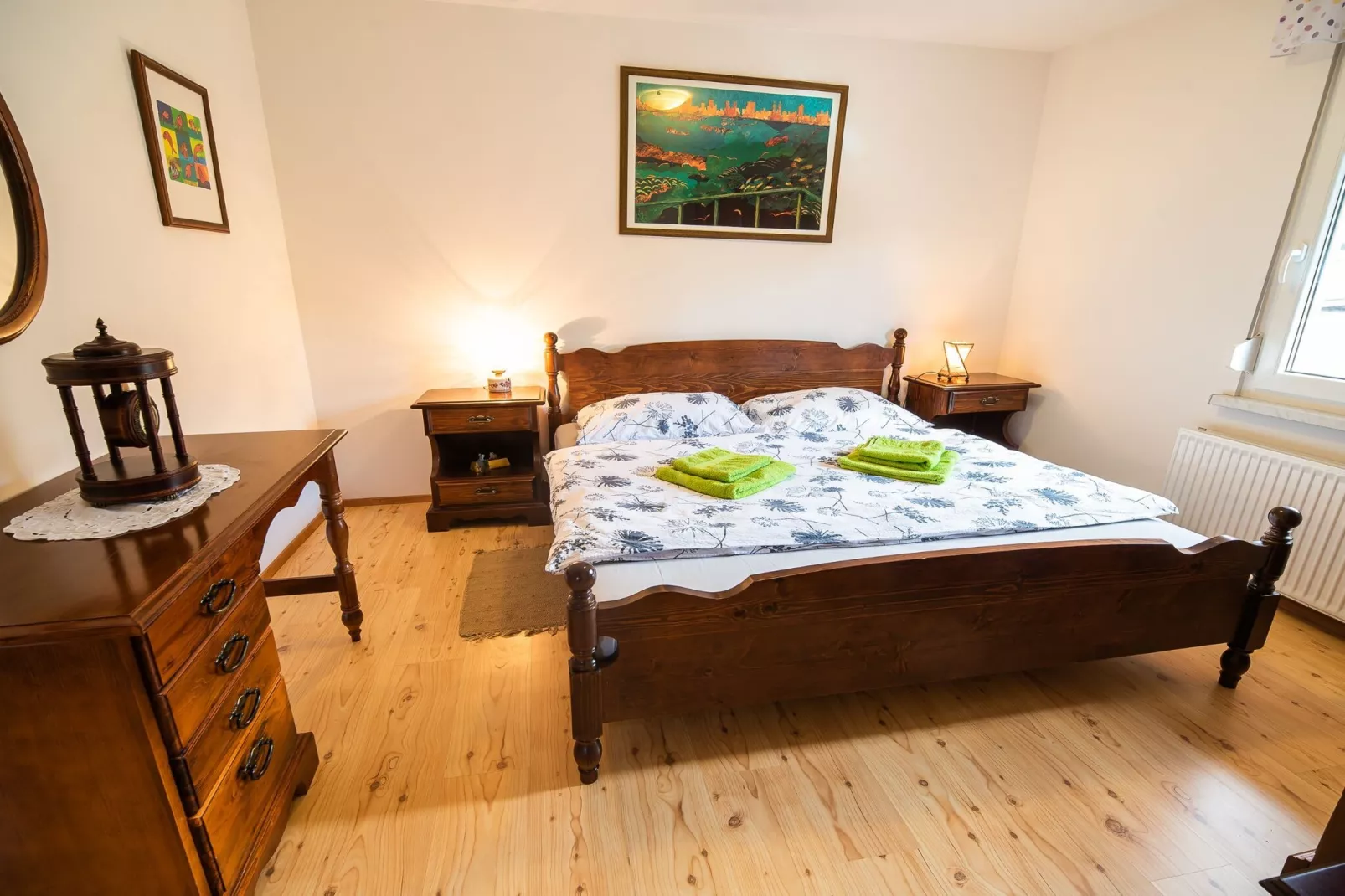 Holiday Home Slap with Sauna and BBQ - Two Bedroom Holiday Home-Slaapkamer